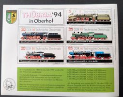 **RAR**DDR/Deutschland-Block Überdruck Eisenbahnmotive **