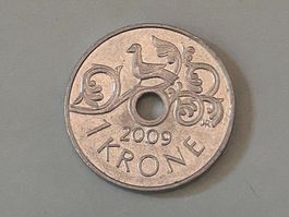 1 Corona Norvegese (1 Krone) del 2009