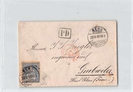 Auslandsbrief PORT DESTINATAIRE 30Rp. Sitzende BERN 1868