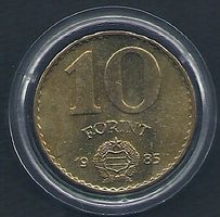 UNGARN - 10 FORINT 1985 - IN MUENZKARTON - ZIRKULIERT