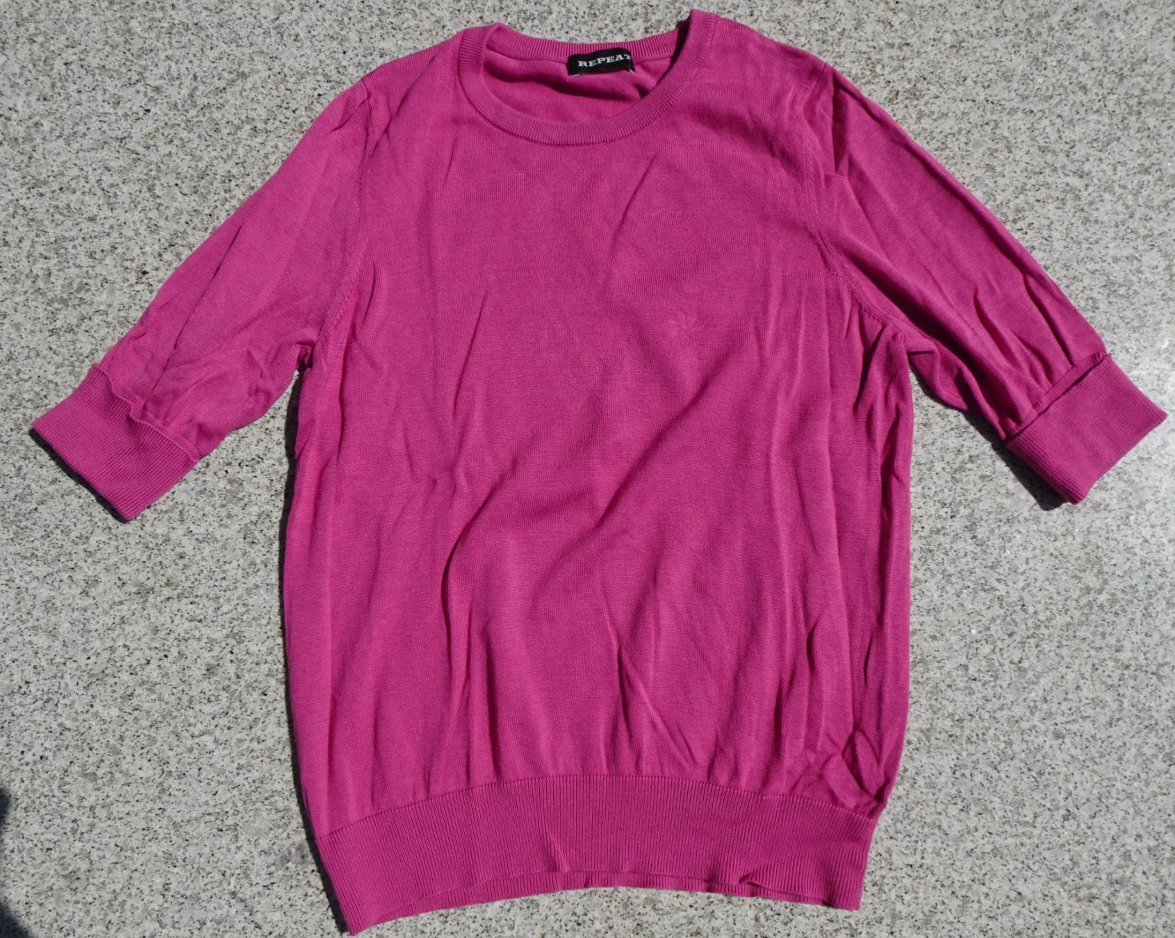 Repeat T-shirt: Kurzarm Strickpullover T Shirt Repeat Gr. S 38 pink – Usato da Winterthur venduto da blumeblau77 1