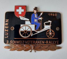 Plakette Auto Veteranen Rallye Luzern 1960 Medaille
