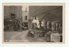 Ansichtskarte Lugano Portici Via Pessina gelaufen 1936