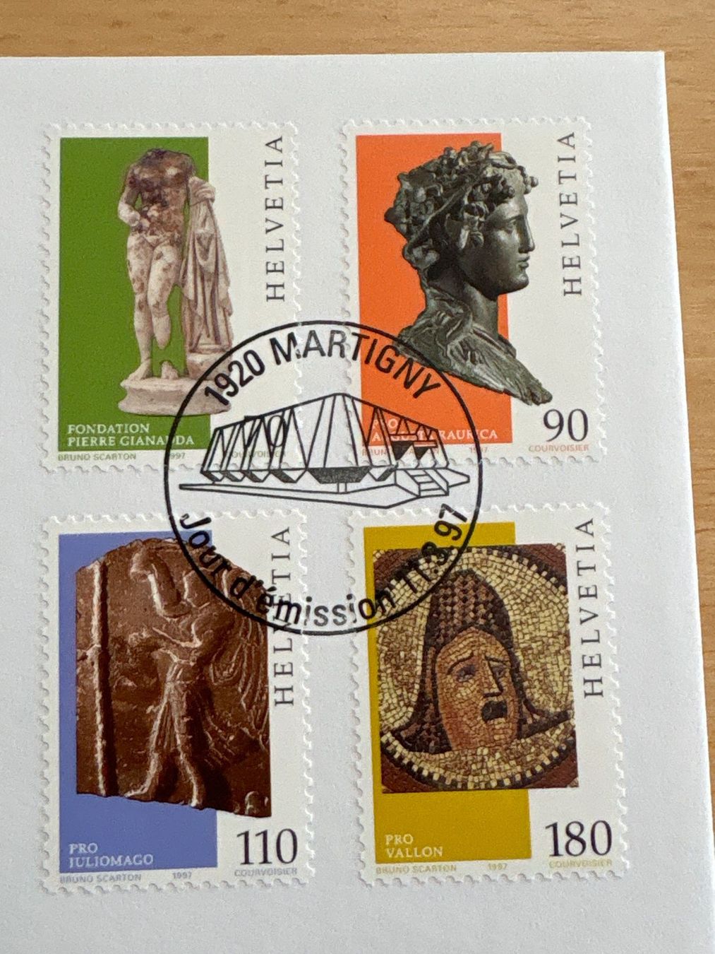 Tutti i francobolli: Ersttagsbrief Martigny 11.3.1997 Pro Juliomago – Usato da Ibach venduto da lisch3 1