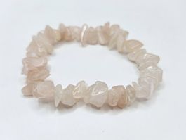 Rosenquarz Splitter-Armband in Rosa Heilsteine/Edelsteine