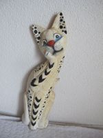 Vintage figur aus holz Katze 50 cm