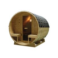 Traditionelle Sauna - Outdoor Fasssauna ALMERIA + Ofen (8kW)