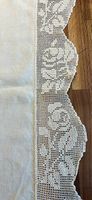 Nappe lin et crochet fait main (155x237cm)