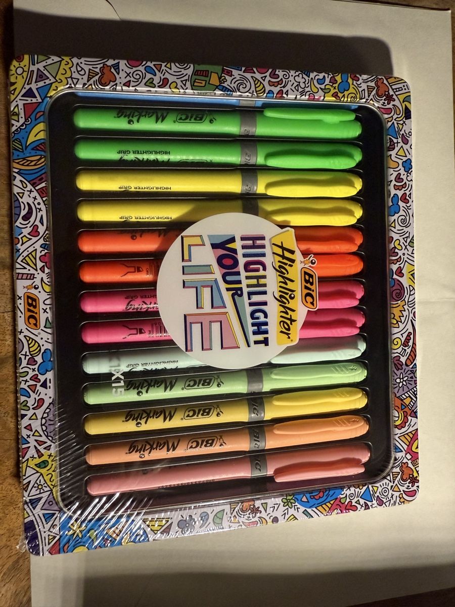 Bic Penna & Evidenziatori: Set completo di evidenziatori BIC, 15 pezzi – Nuovo e nell'imballaggio originale da Chiasso venduto da pri_yp8y