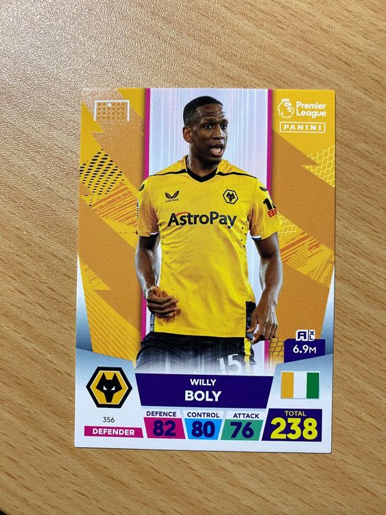 Panini Premier League Willy Boly Wolverhamton Kaufen auf Ricardo