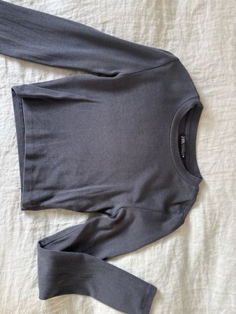 Langarmshirt Zara dunkelgrau Grösse S guter Zustand
