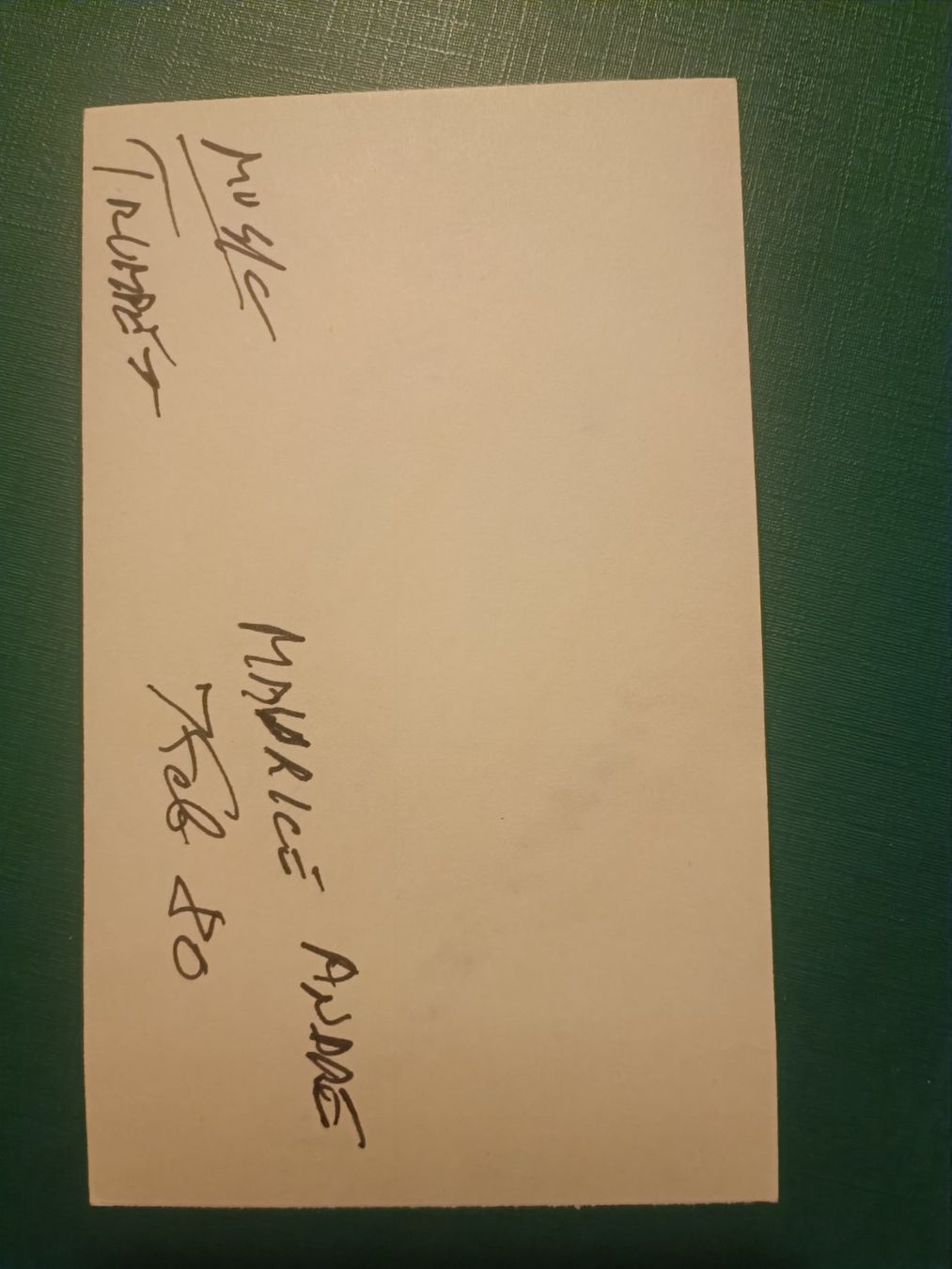 Autografi: Maurice André - † 2012 - Handsigniert – Usato da Menziken venduto da Artographs 1