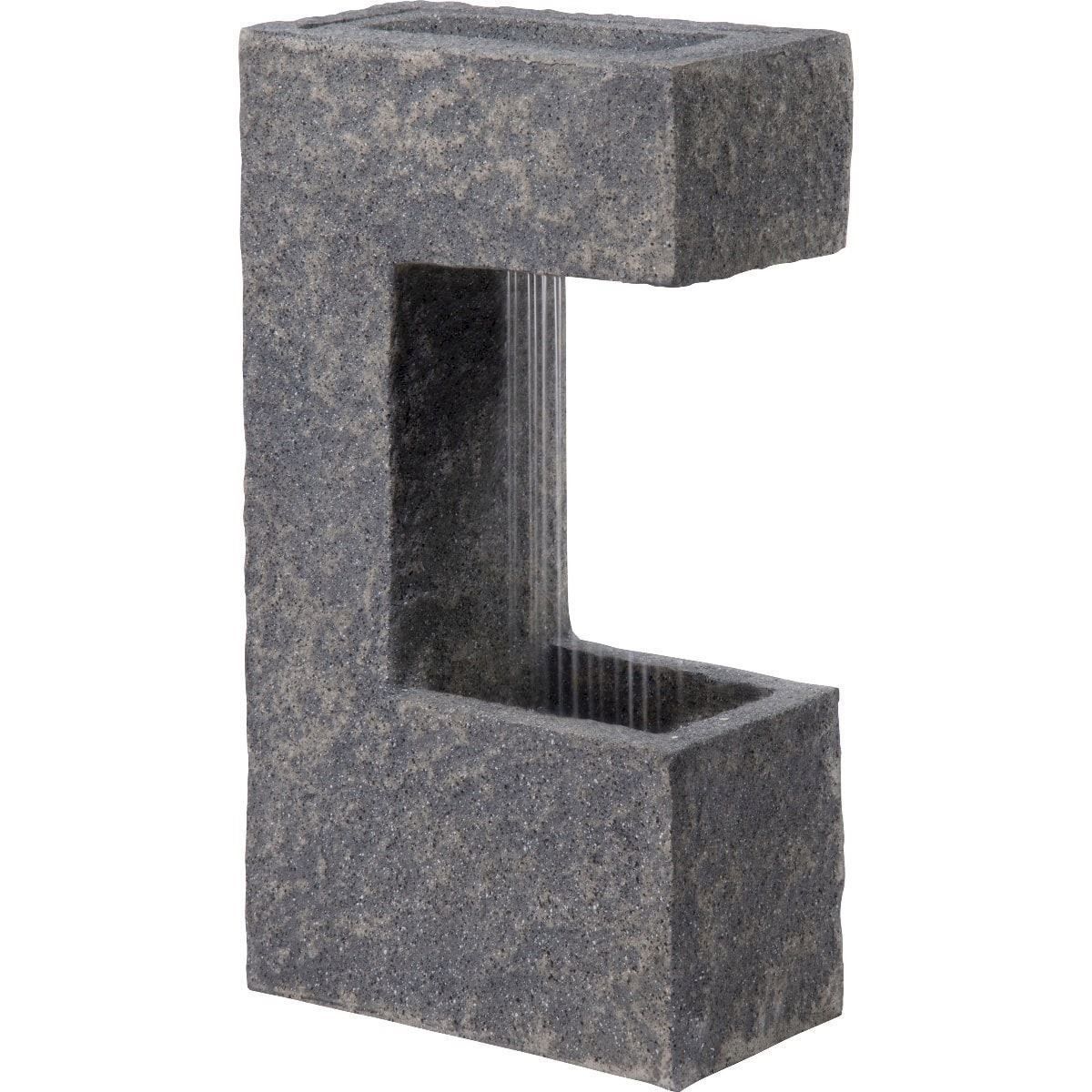 Etangs & Fontaines déco.: DOBAR Polyresin-Brunnen eckig mittelgrau – Neuf avec emballage d'origine à Bottighofen par zaap 1