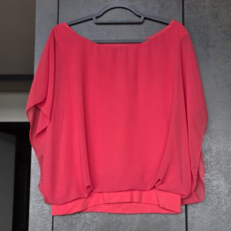 🐸 ELEGANTE LUFTIGE 2-LAGEN VISKOSE BLUSE / TOP M von TODAY