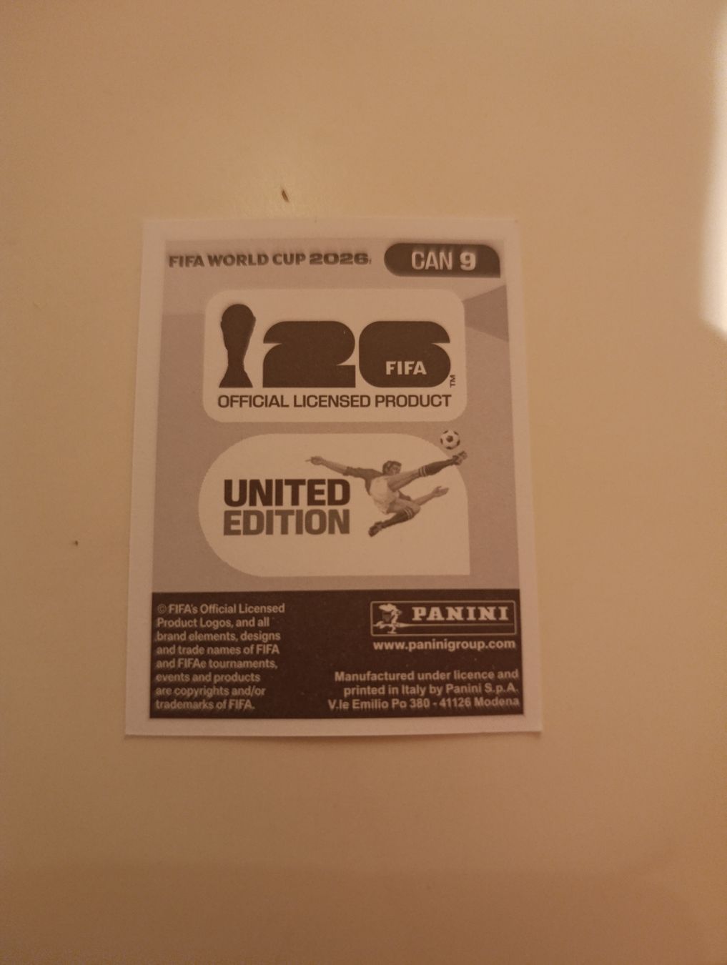 Panini Cartes à collectionner: Panini World Cup 2026 CAN 9 – Neuf (Voir description) à Lavey-Village par pas_7xd2 1