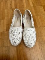 White Floral Espadrilles Size 41