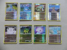8 Pokémon Sammelkarten 2007 Text Deutsch 40-90 KP glänzend