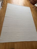 Teppich gewebt Wolle&Baumwolle hellbeige guter Zustand