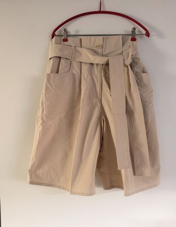 COS Beige High Waist Shorts with Belt