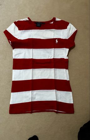 Ralph Lauren Sport T-Shirt red/white stripes size M
