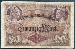 20 Mark Darlehenskassenschein, 1914, Rarität