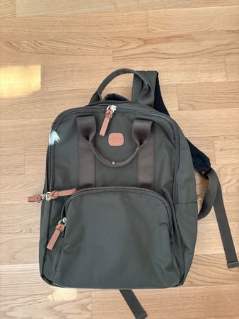 Brics Rucksack aus Textil/Leder, Olive, Top Zustand!