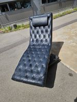 2x Schwarze Relaxliege/Designliege mit Drehfuess