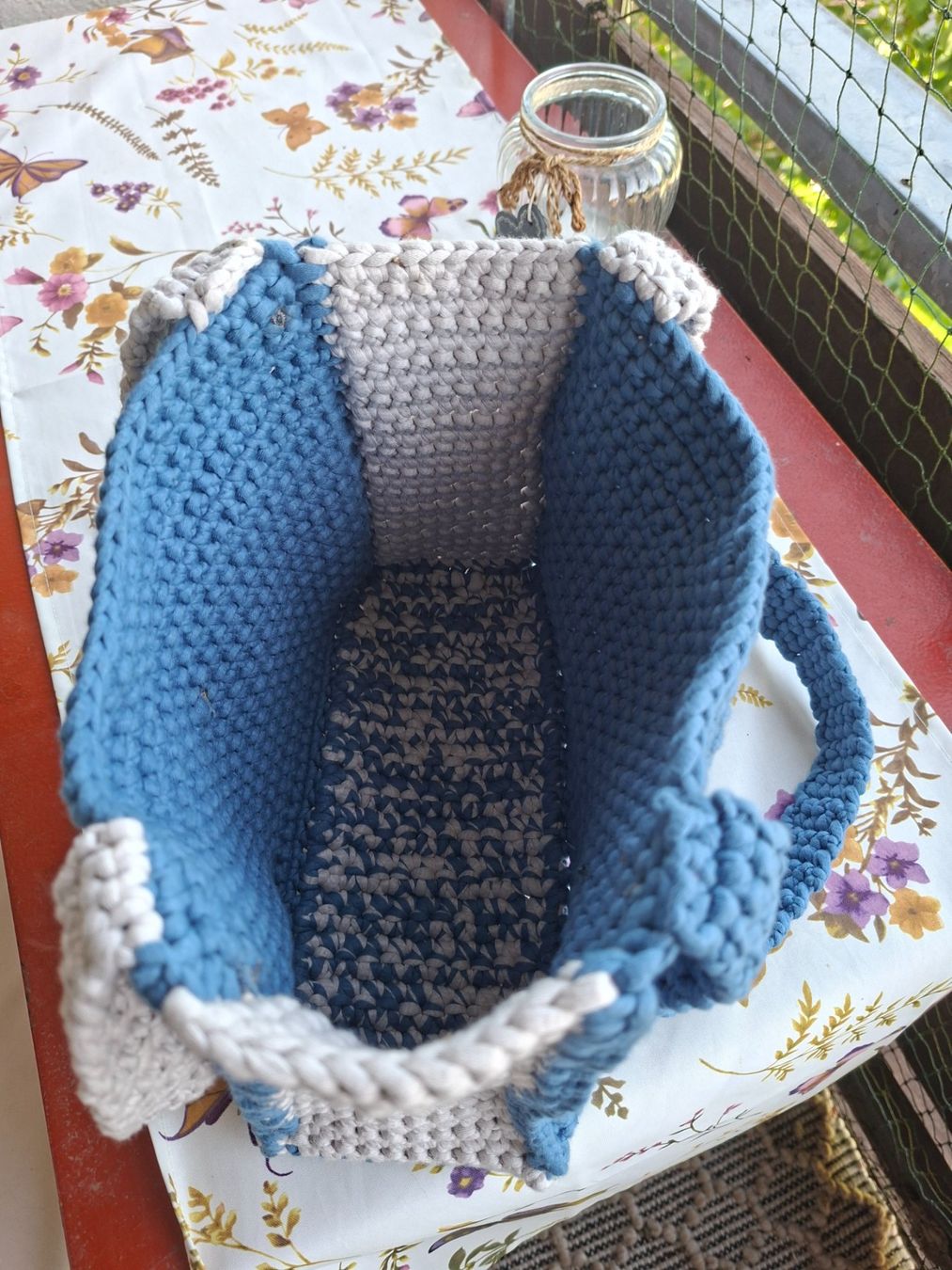 Borse da donna: Häkeltasche blau, weiss – Nuovo e nell'imballaggio originale da Weisslingen venduto da sug_vq8z