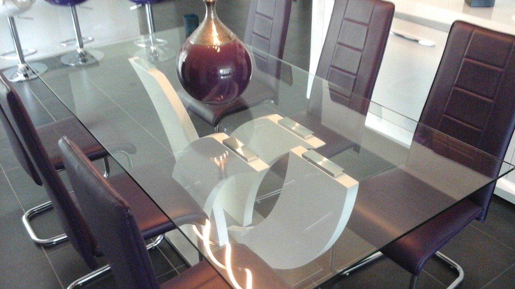 Conforama Set di tavolo e panche: Table de salle à manger en verre – Usato da Lussy venduto da coco1012 2