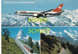 Schweiz (3 Ansichten, mit DC 10 der Swissair) /bc