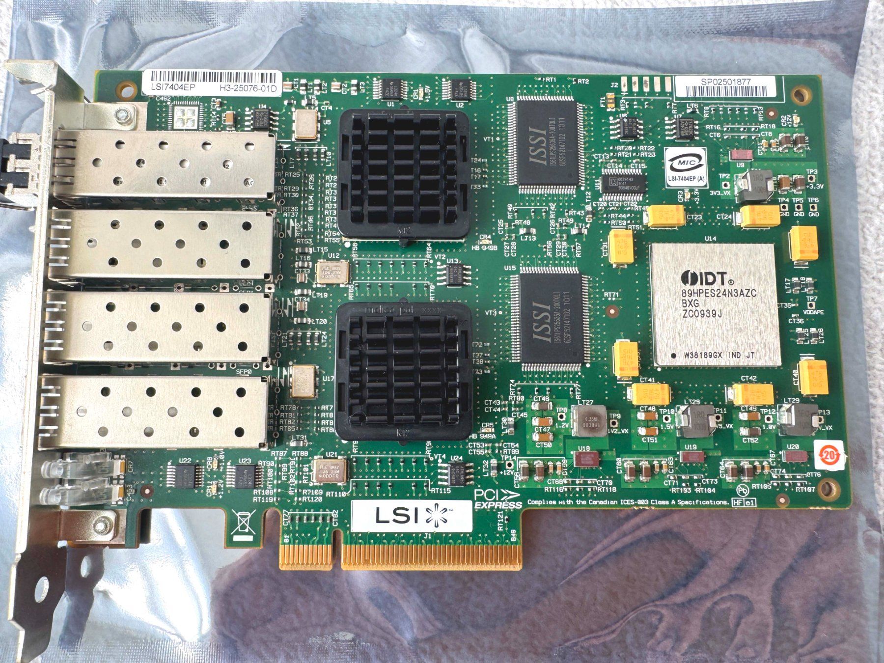 Server: LSI Logic LSI7404EP-LC 4Gbps 4-Channel Controller Host Card – Usato da Zürich venduto da Malco0 1