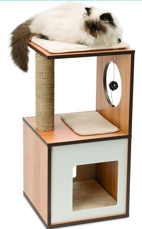Katzenmöbel kaufen - Katzenmobel Box Klein Walnuss 725 Cm Hoch