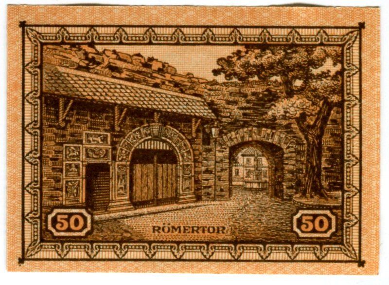 Banconote: Notgeld "50 Pfennig. Remagen 1921" – Usato da Basel venduto da Butsch5 1