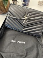 YSL leather bag Black