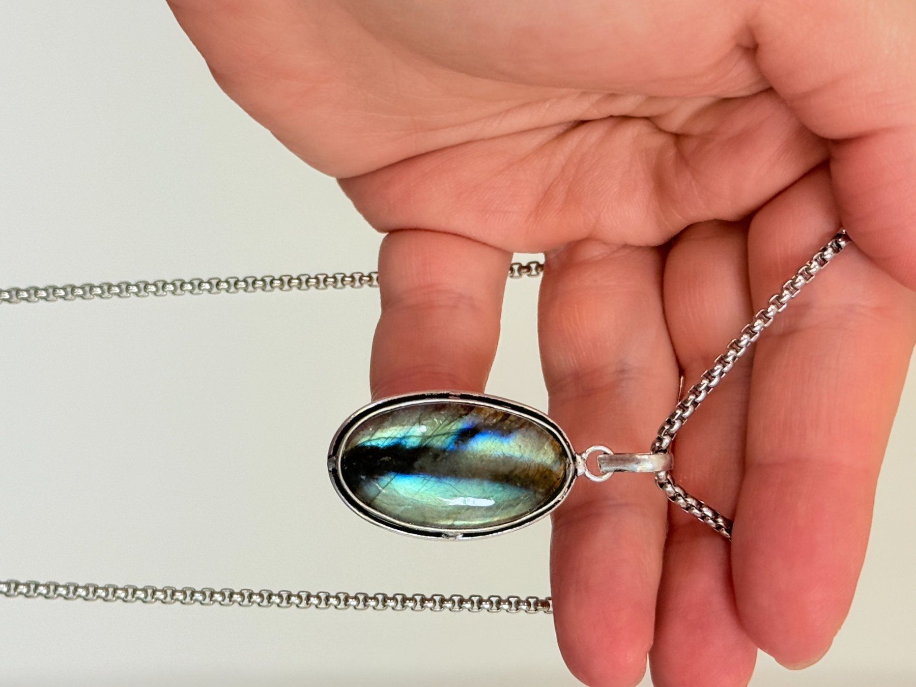 Catenine: Collier avec Labradorite – Nuovo e nell'imballaggio originale da Genève venduto da AWWA 2