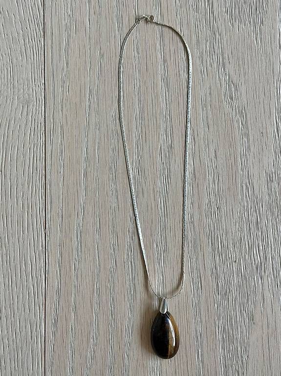 Catenine: Collier 925 avec pierre il du Tigre – Usato da Neyruz FR venduto da Patricia.G.