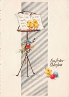 Ein frohes Osterfest, deutsche Künstlerkarte, gelaufen 1962
