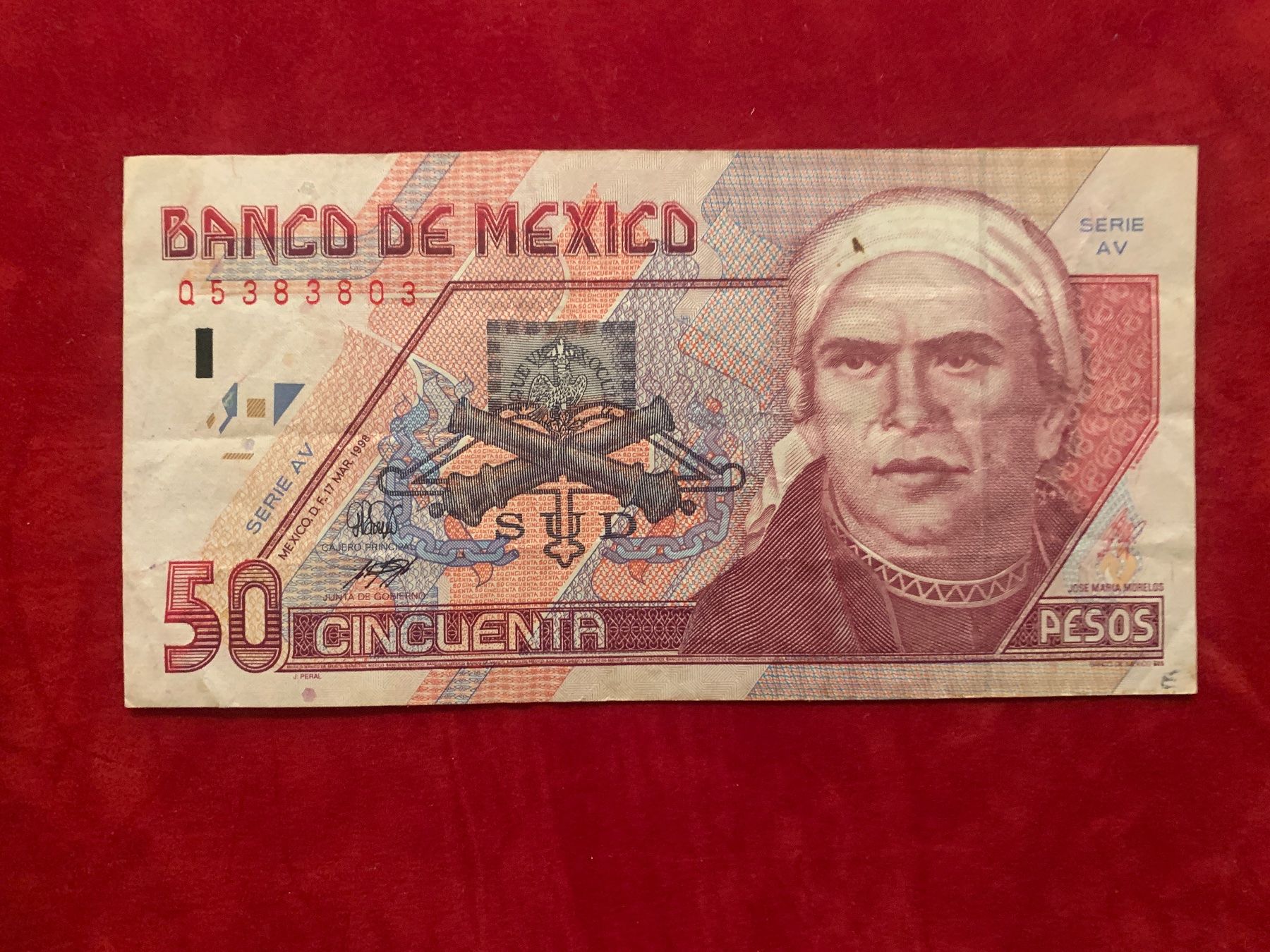 Banconote: MEXICO - 50 Pesos 17 Mar. 1998 - – Usato da Le Lignon venduto da Trikles