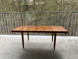 Midcentury Danish Teak Couchtisch mit Messing um 1960