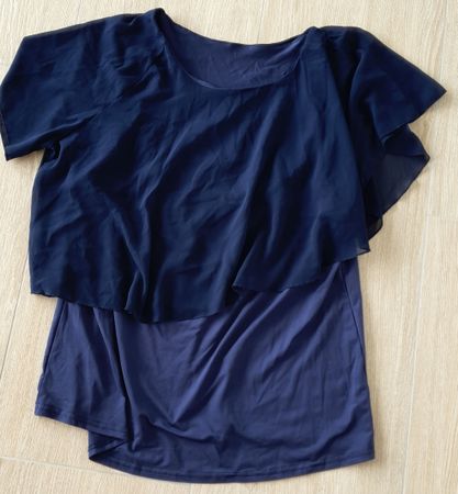 Haut léger de grocesse et d'allaitement bleu marin