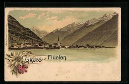 Litho Flüelen, Teilansicht mit Gewässe