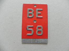 Velonummer Velo Rad BE 58 Bern 1958 Nummer Geschenk Bike