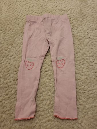 Rosa Leggings mit Erdbeeren, Grösse 86, gebraucht