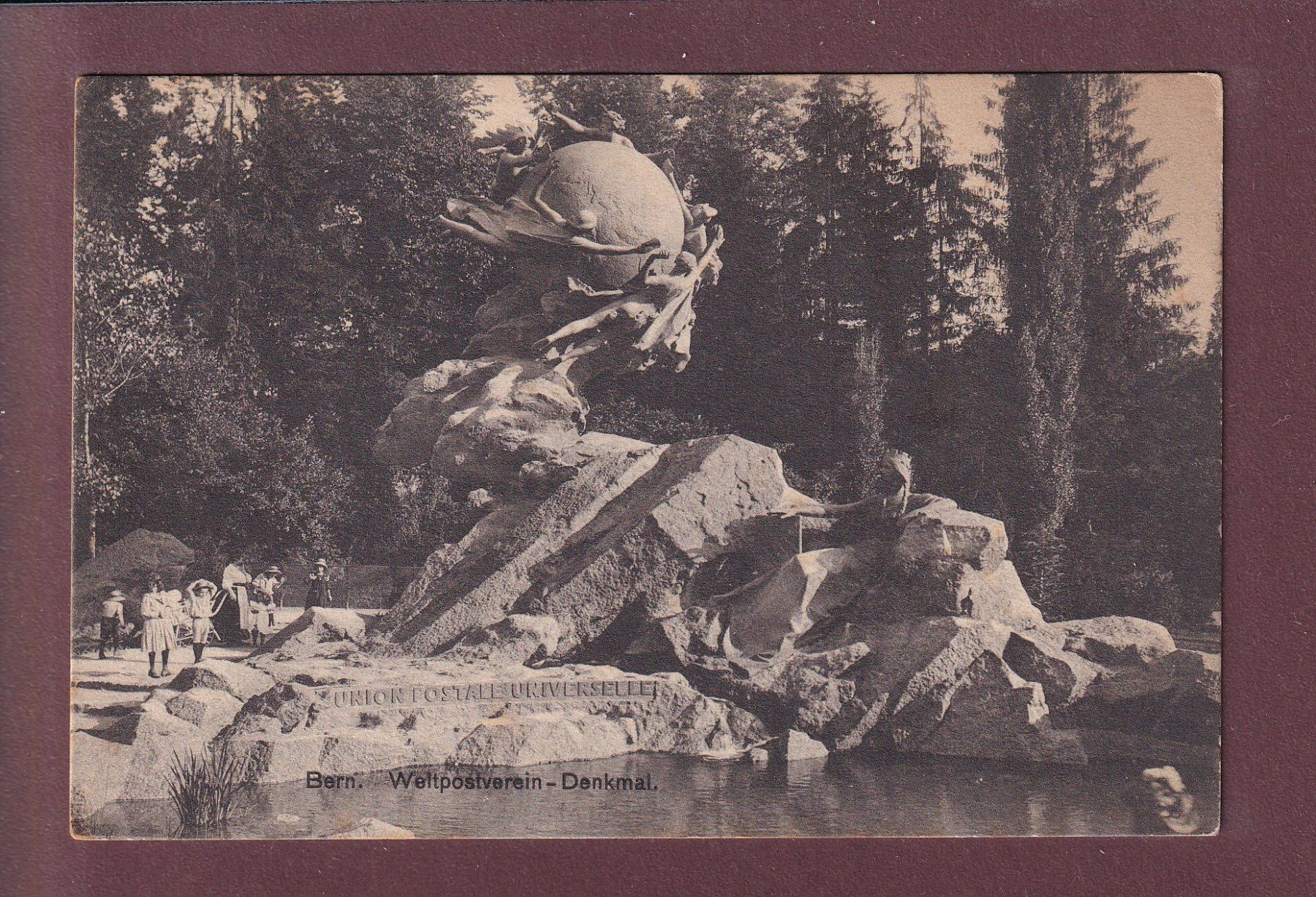 Cartes postales: BERN - Weltpostdenkmal - Leute - 1915 – D'occasion à Pully par nicecards