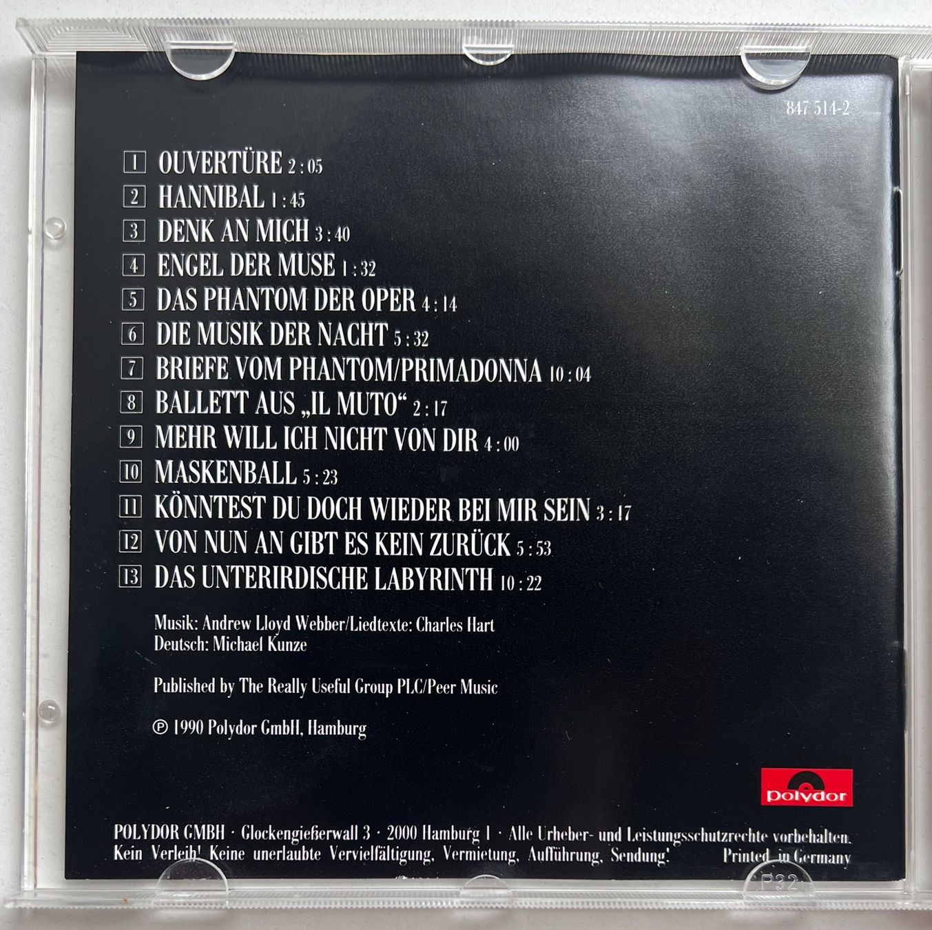CD: Andrew Lloyd Webber / Das Phantom der Oper – Usato da Näfels venduto da rottabi 1