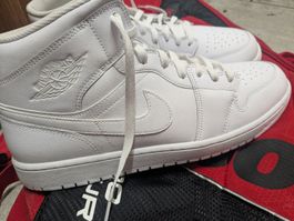 Jordan 1 Mid Weiss Turnschuhe Herren Grösse 47Fast neu