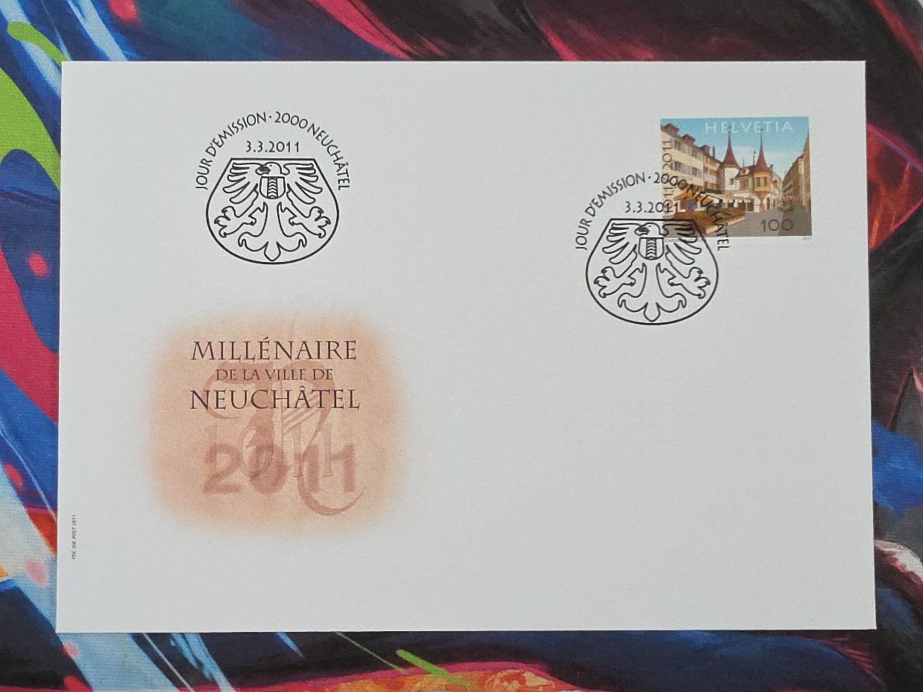 Tutti i francobolli: CL29 2x Enveloppe + Timbre Suisse 2011 – Usato da Cousset venduto da Patrick_Collections 1