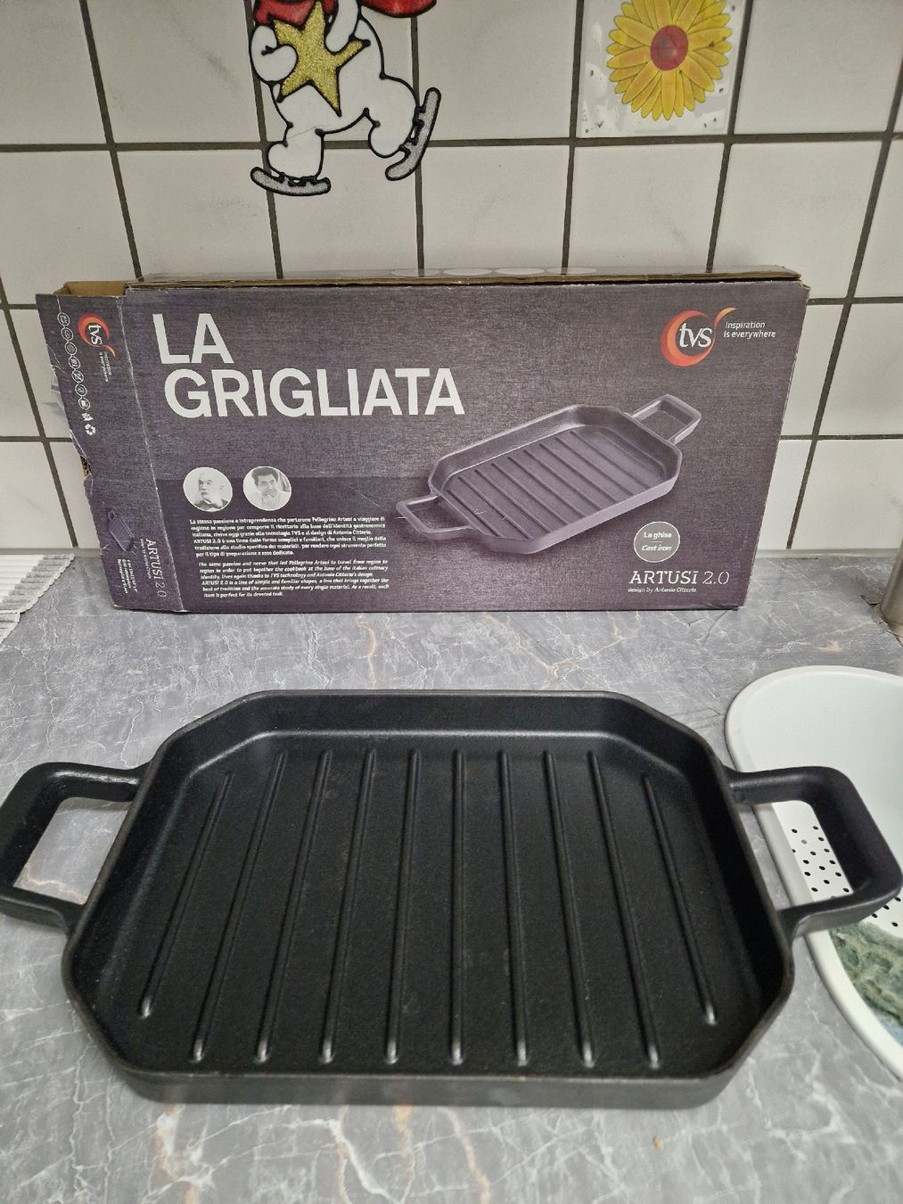 Griglie: Bistecchiera per griglia – Nuovo e nell'imballaggio originale da Luzern venduto da PAPPALARDO1955 1