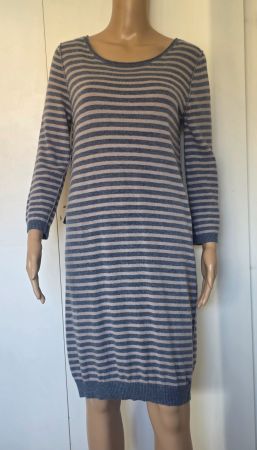 Barbara Becker Strickkleid Gr. 38 blau/grau
