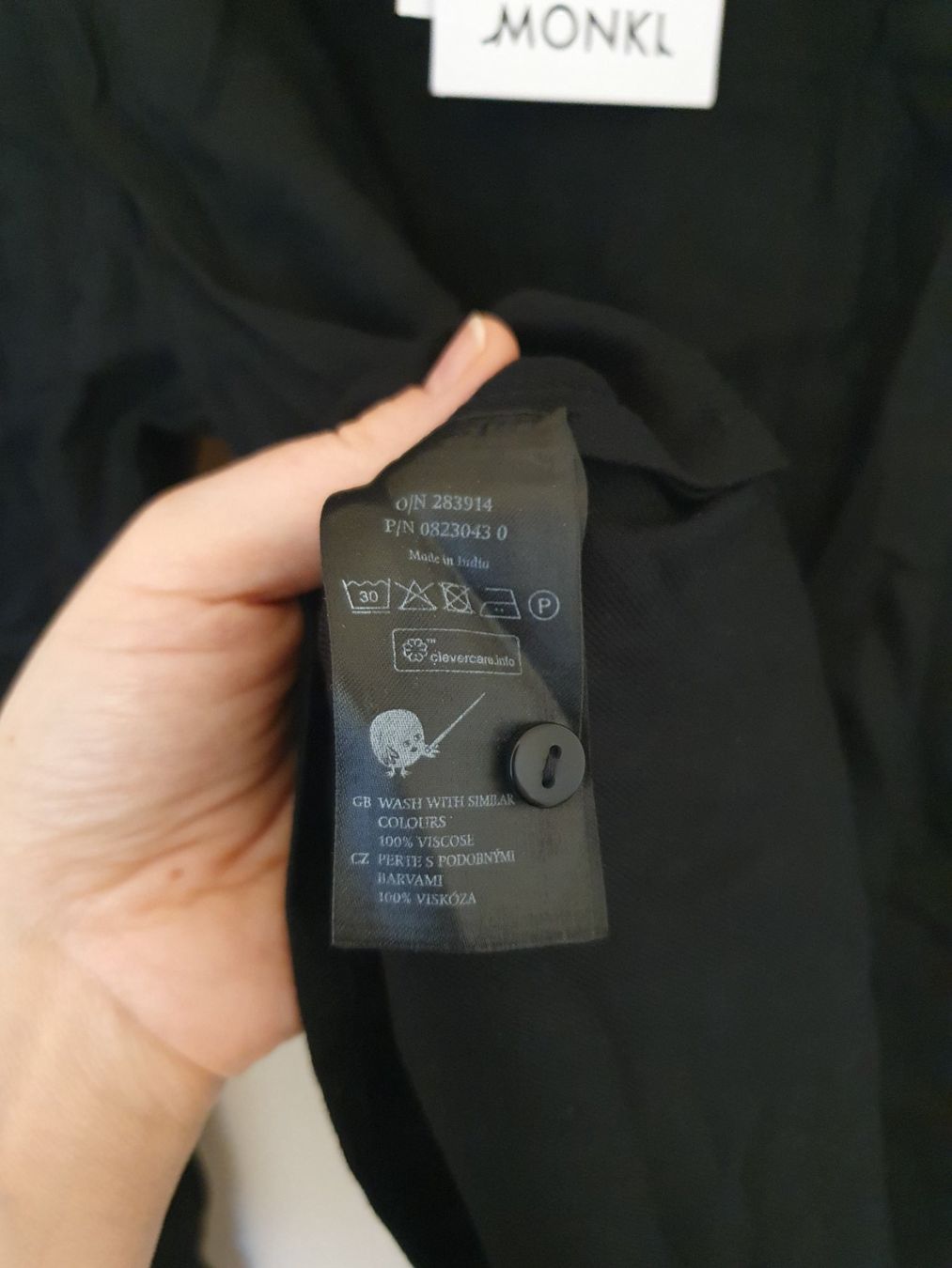 Monki Blusen: Camicia nera MONKI con volant, taglia S. Nuova – Neu (gemäss Beschreibung) aus Langnau am Albis von dav_n72f 4
